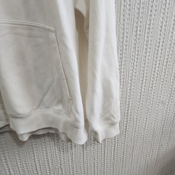 H&M Smiley Face Hoodie White Collab Graphic Pullover Sweatshirt Hoodie Men’s XL - Picture 5 of 14